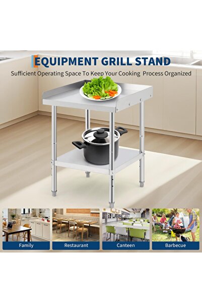 Garvee 28 x 24 x 30 Inch Stainless Steel Grill Stand, NSF Certified Commercia...