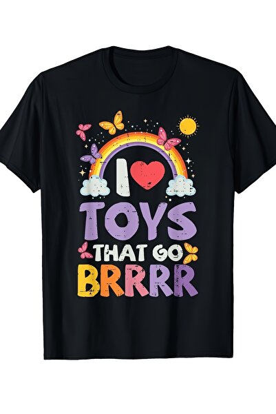2mcup تي شيرت رجالي فاخر ناعم الوزن 180 جرام بطباعة "I Love Toys That Go Brrr...