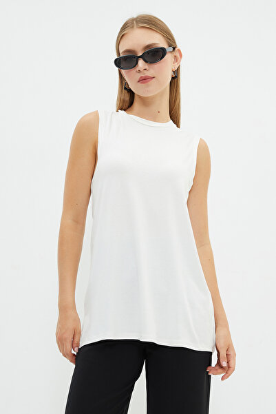 Fulla Moda Basic Crew Neck Sleeveless Tunic