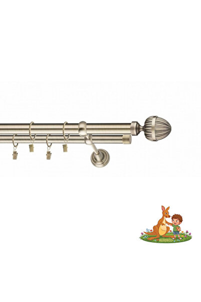 KLEIDECO Galerie dubla perdea Austria, Metal, Diametru 25/19mm, Capete St POL...