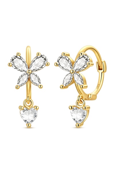 Choice38 KTE606 Hot Sale Gold Color Silver 925 Earring For Woman Round Sun Mo...