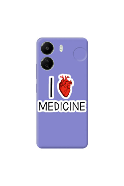 Other Xiaomi Redmi 13C I Love Medicin Purple Colored Silicone TPU Θήκη