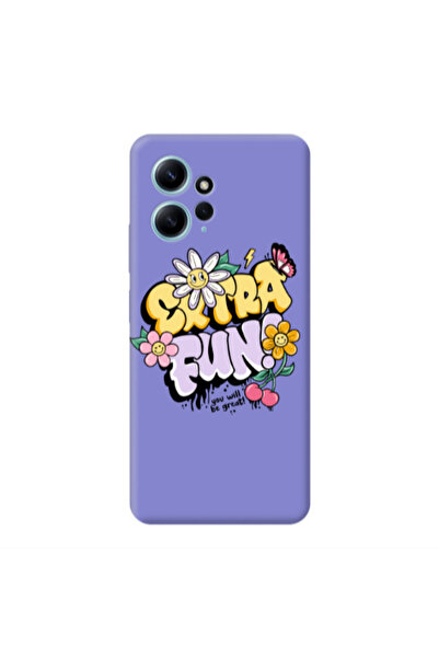 Other Xiaomi Redmi Note 12 4G Extra Fun Purple Colored Silicone TPU Θήκη