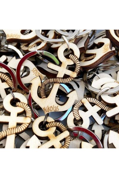 Handmade Σετ 50 Μπρελόκ με Άγκυρες για Βάπτιση