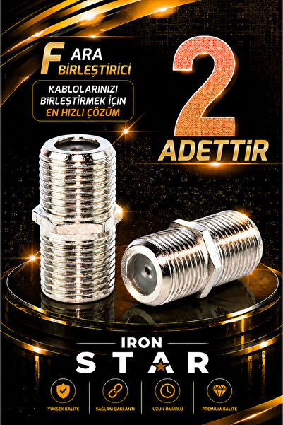 IRONSTAR 2 ADET F ara birleştirici / F dişi dişi adaptör / F konnektör ara ek...