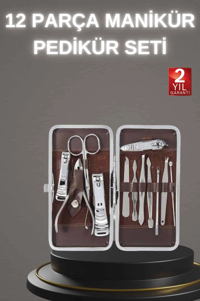 CNDR 12 Pieces Stainless Steel Compact and Portable Manicure Scissors Nail Cl...