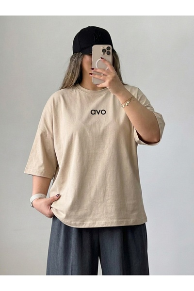 EFFRENATU Basic Oversize T-Shirt with Avo Gülcan Print – Comfortable Fit, Cas...