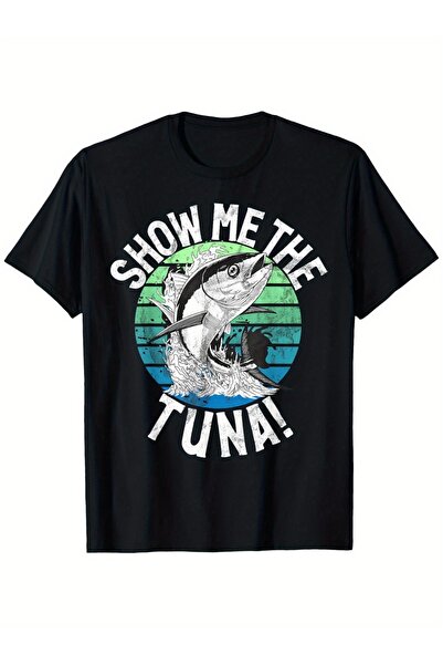 212Wear Show Me the Tuna Fishing T-Shirt |, Casual Style, Crew Neck, Regular ...