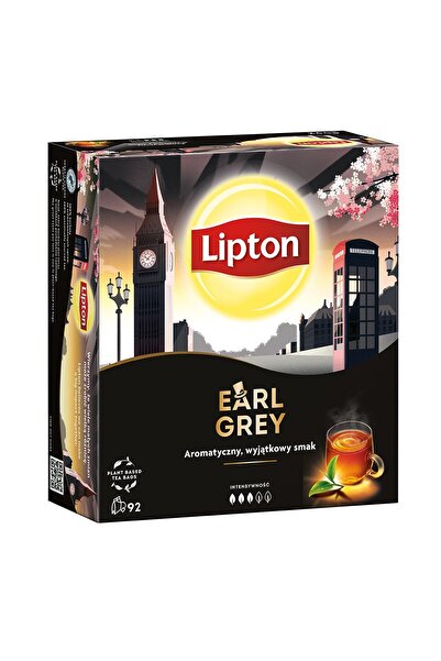 Lipton Ceai Earl Grey Classic, ceai Negru, 92 pliculete