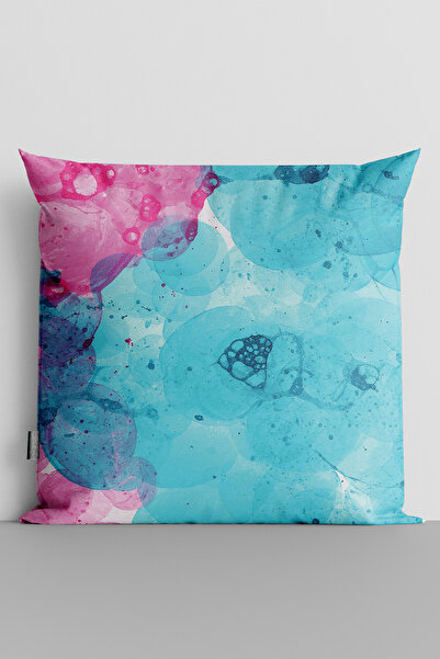 TicaretJet Watercolor Themed Double Sided Digital Printed Throw Pillow Cover ...