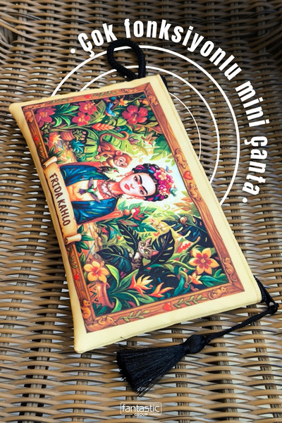 FANTASTIC Multi-Purpose Famous Painting Printed Mini Makeup Bag – Tassel Art-...