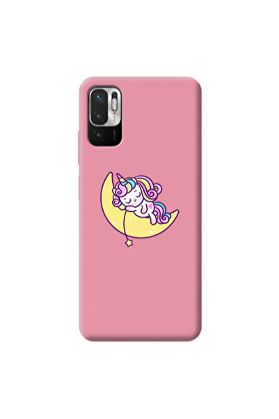 Other Xiaomi Redmi Note 10 Pro 5G Sleeping horse Pink Colored Silicone TPU Θήκη