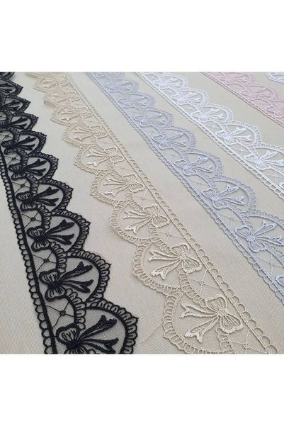 Butik Kurdele model fiyonk güpür bridal 9 metre uzunluk 6 cm en çeyizlik gelinlik mefruşat
