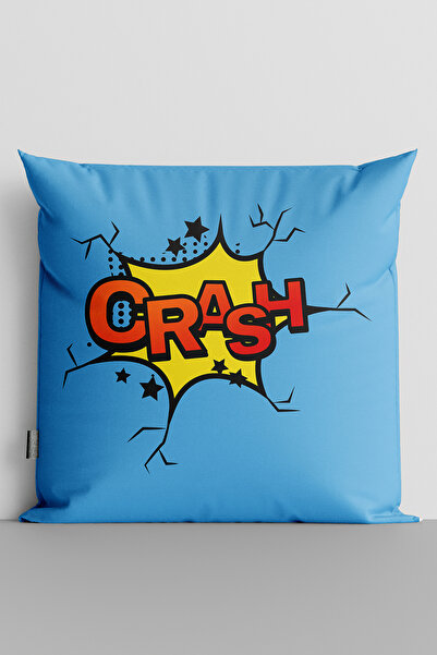 TicaretJet غطاء وسادة مطبوع رقميًا على الوجهين من Popart Crash - 211