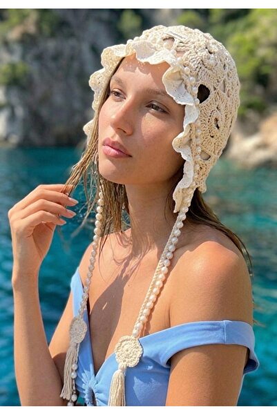 LAGRANZE Ruffled Lace Detailed Knitted Hair Accessory