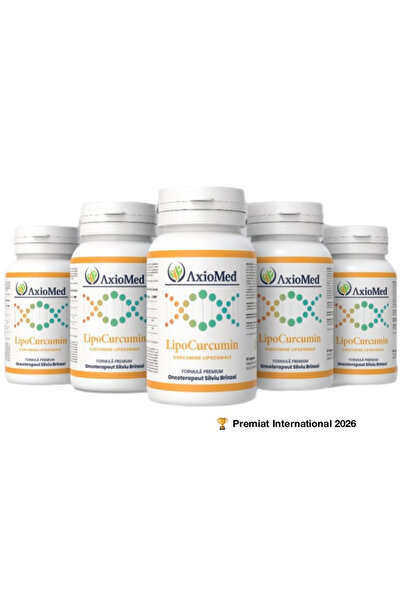 AxioMed LipoCurcumin, curcumină lipozomală, 5 x 60 capsule (300 capsule)