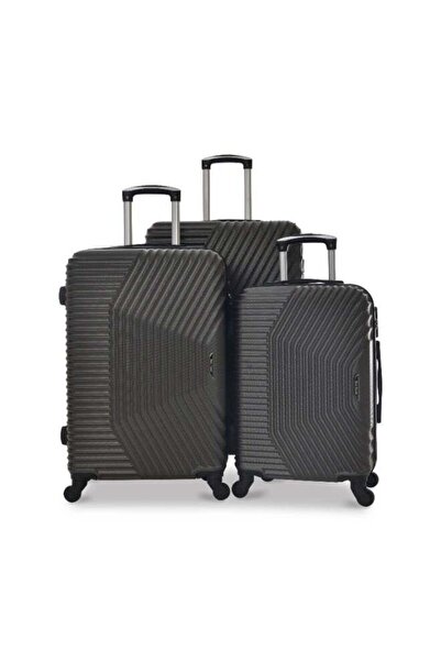 New Travel 3-piece wheeled trolley luggage set, hard shell ABS, 360° rotating...