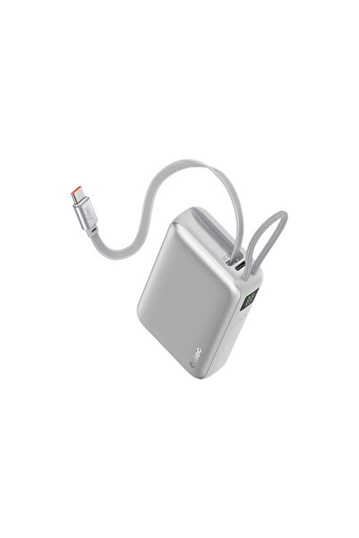 Ttec ReCharger Pro LCD 10.000mAh PD 35W USB-C Makaralı Kablolu Taşınabilir Hı...