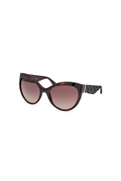 Guess Dark Havana Uv400 Injected Female Sunglasses