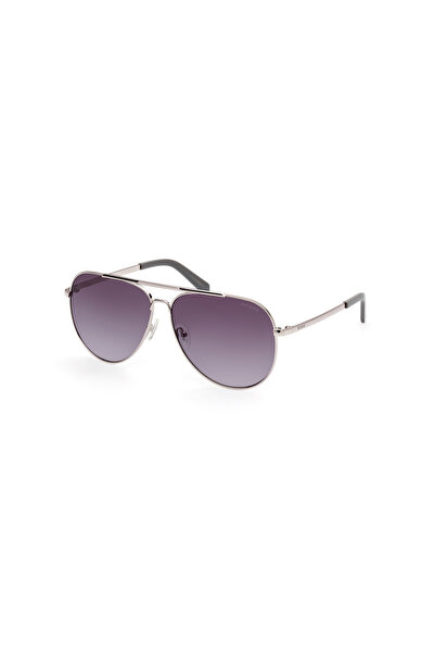 Guess Shiny Antiqued Light Nickeltin Uv400 Metal Male Sunglasses