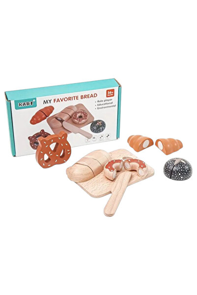 KABI Montessori Toy My Favorite Bread - Small Wooden Breakfast Set