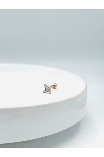 Esvema Silver 925 Ayar Gümüş Taşlı Piercing Tragus Helix