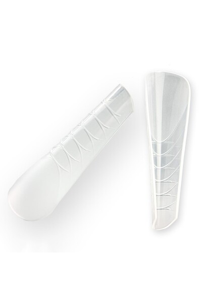 OEM Tipsuri Full Cover Plastic Transparent 120 bucati Forma Migdala L