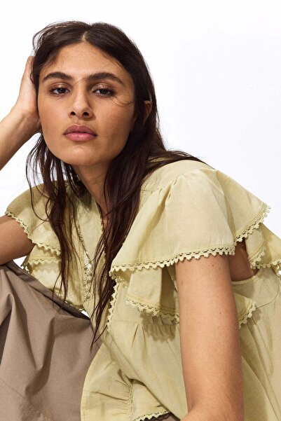 H&M Lace-inset blouse