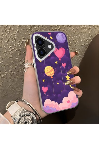Hontinga iPhone 17 Compatible Silicone Edge Hard Back Case Couple Phone Case ...