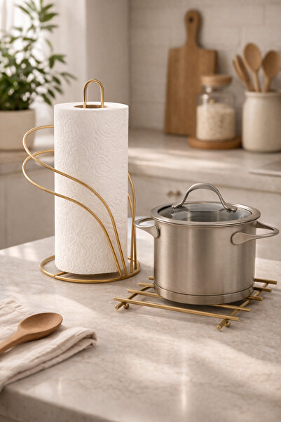 Edora Home Σετ 2 τεμαχίων Χρυσό Ματ Σετ Χαρτοπετσέτες Κύκνος, Σετ Κουζίνας Ni...