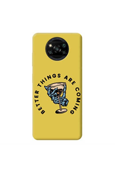 Other Xiaomi Poco X3 /X3 Pro Better Things Are Coming Yellow Colored Silicone...