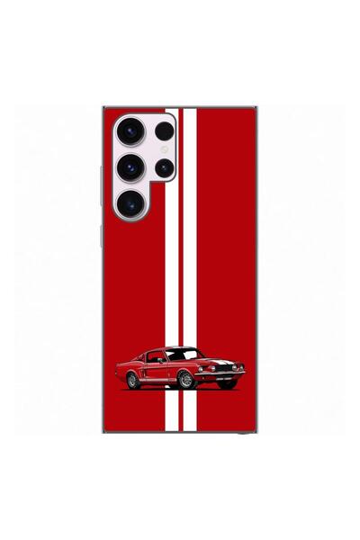 OEM Husa compatibila cu Samsung Galaxy S23 Ultra Silicon Gel Tpu Model Red Mu...