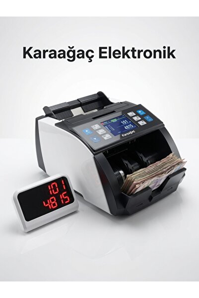 Karaağaç Elektronik Golden Mix 5 Ülke Karışık Para Sayma Makinesi TL-USD-EURO...