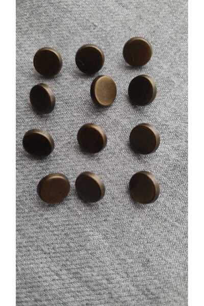 ILCARE ƎE ANTIK SARI METAL DÜĞME 8 mm 12 Adet