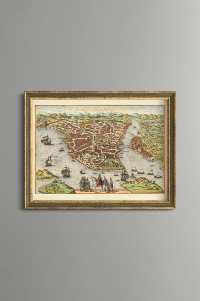 epiqart Istanbul Map - Vintage Patterned Painting - Fine Model