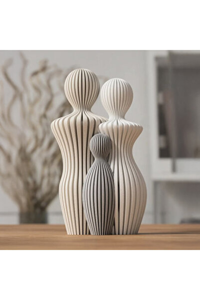 PlakArt Özelleştirilebilir Modern Aile Figürü, Yeni Doğan Hediyesi, Yeni Ev H...