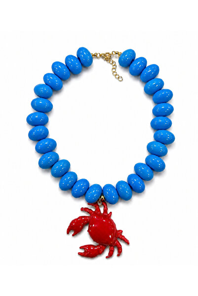 Venus Design Beaded crab necklace