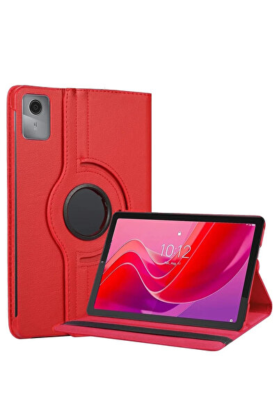 LENOVO uryport Tab M11 TB330FU 360 Tablet Deri Kılıf - Kırmızı