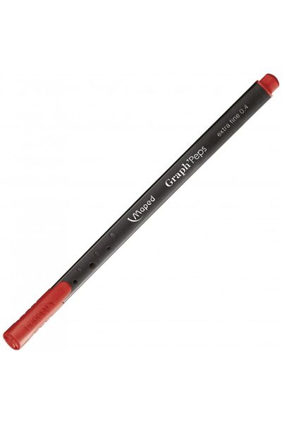 Maped Μαρκαδόρος Graph Peps Fineliner 0.4mm Κόκκινο (749117)