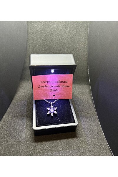 HKN AVM ACCESSORİES Işıklı Hediye Kutulu Kadın Kolye Ametis Taşlı Gümüş Renk Çelik Kolye Kararmaz Kolye Bereket kolye 14 Şubat Sevgililer günü hediyesi Doğum Günü Hediyesi Sevgiliye Hediye advent calendar