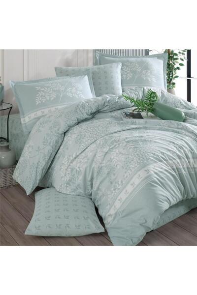 DENİZLİ ÇEYİZ Clasy Single Ranforce Duvet Cover Set Devlin Mint
