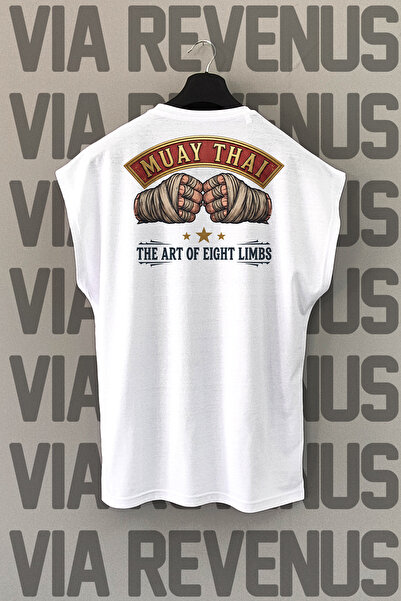 Vordevia Muay Thai Back Printed Zero Sleeve Crew Neck Sports Tshirt