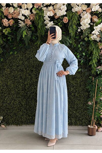 Moda Fatma yoryo sifon astarlı elbise