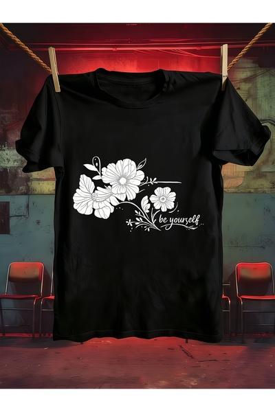 212Wear Men's Pure Cotton Short-sleeve T-shirt, with Ellie Floral Print Desig...