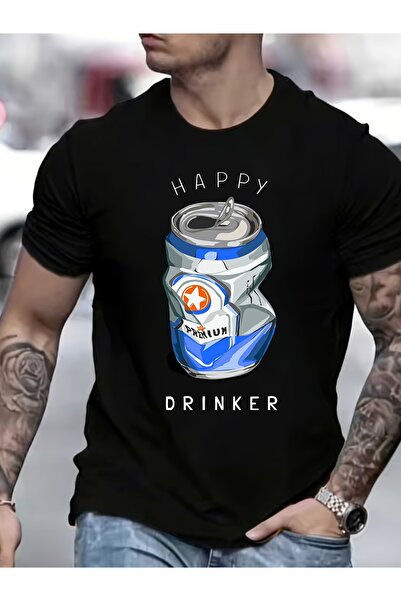 17 seramik Happy Drinker Premium 180g T Shirt Men Festive Gift Family & Compa...