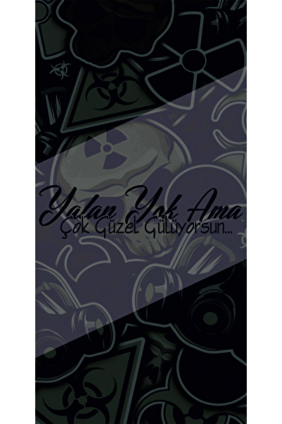 sticker Yalan Yok Ama Çok Güzel Gülüyorsun Yazı 25x6Cm Jdm Araba-motor-laptop...