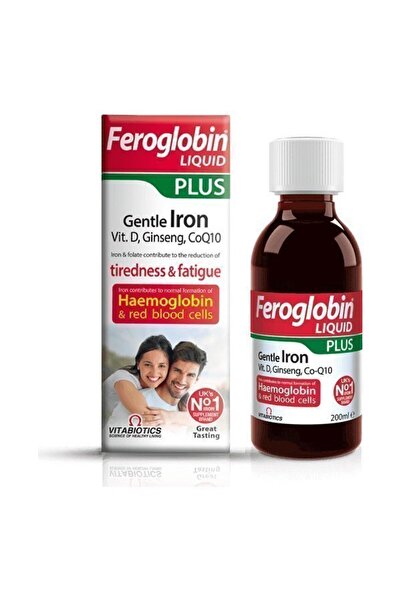 Vitabiotics Feroglobin Liquid Plus με Γεύση Μέλι-Πορτοκάλι, 200ml ΛΗΞΗ 07/26