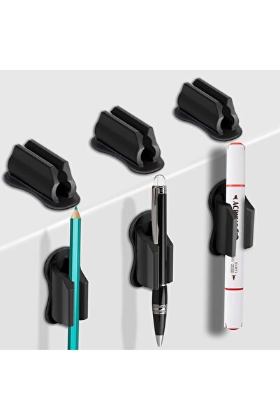 Arabest 6-Pack Adhesive Pen Holder for Table Organizer, Silicone Pencil Holde...