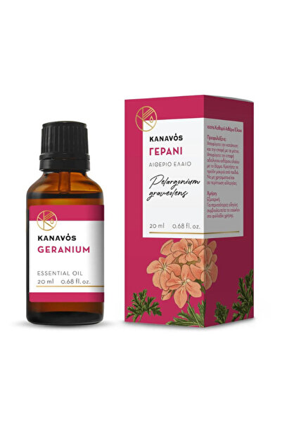 Kanavos Geranium Essential Oil Αιθέριο Έλαιο Γεράνι, 20ml