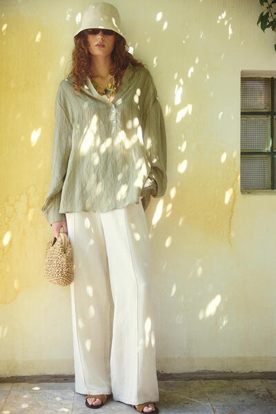 Touché Privé Natural Textured Draped Tunic
